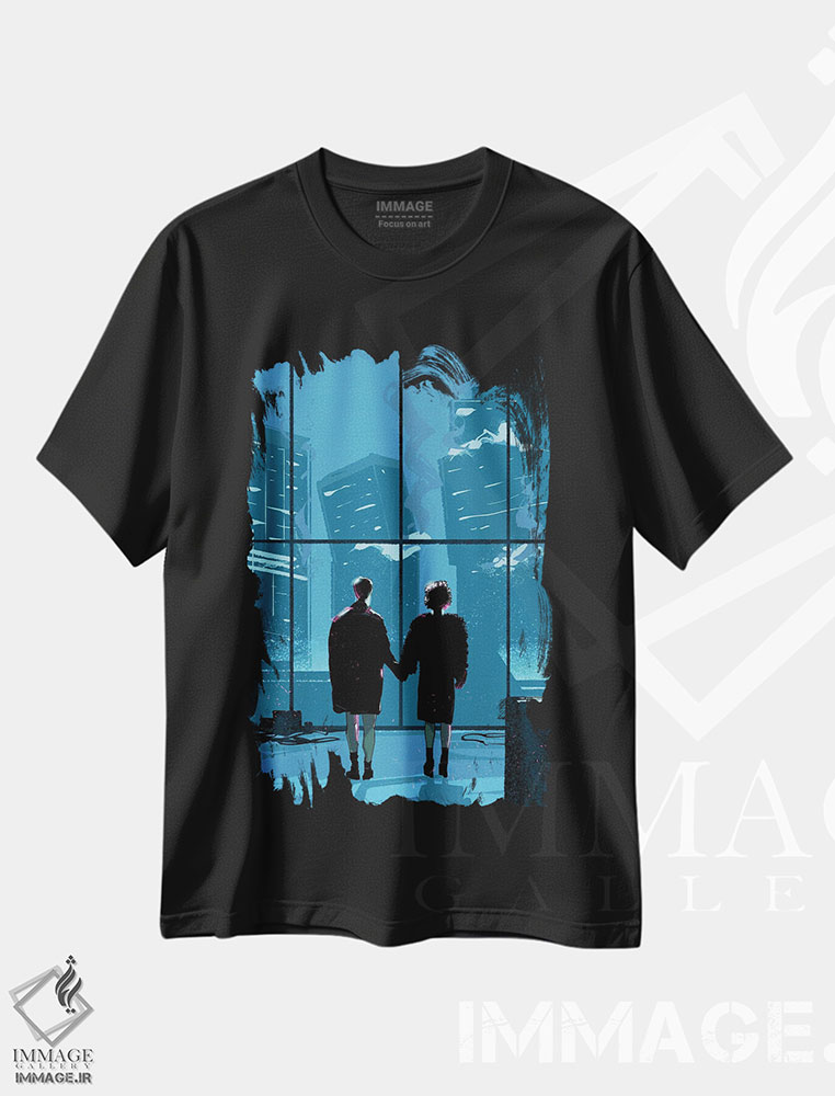 تیشرت طرح دار ذهنم کجاست، هنر دیجیتال اثر نیکیتا آباکوموف | فروشگاه ایماژ