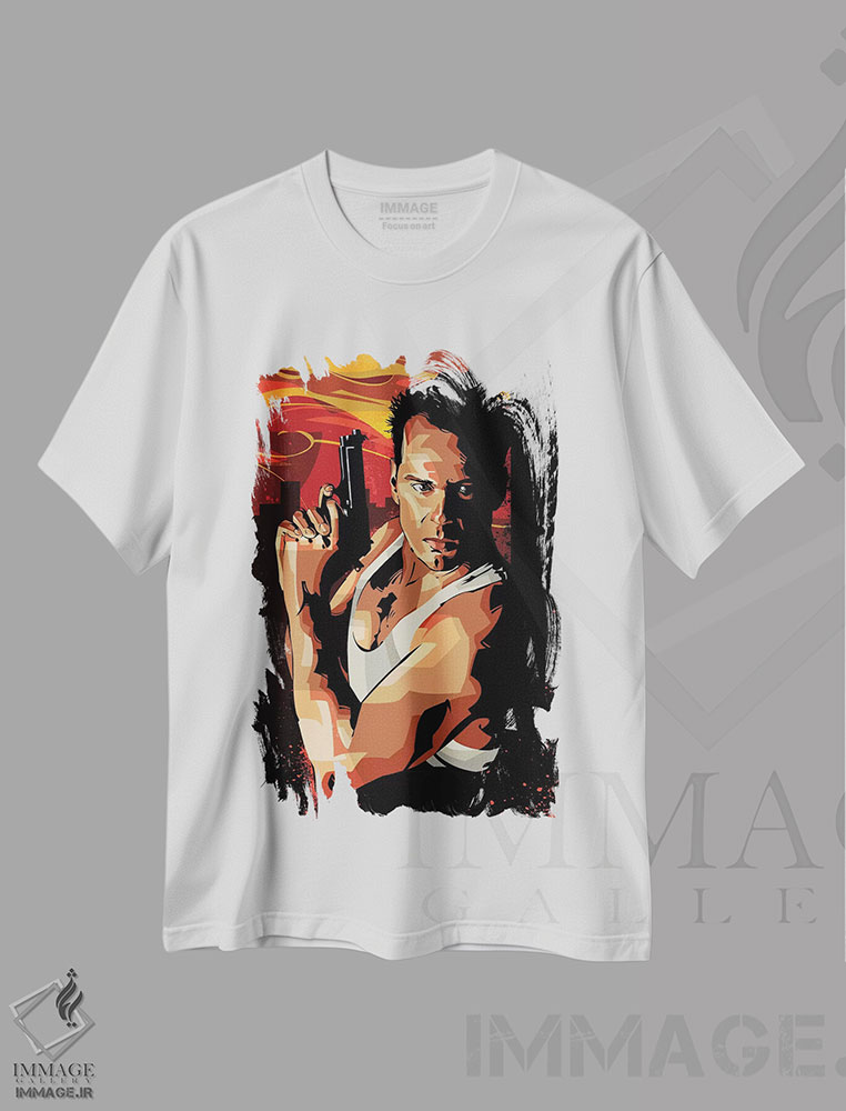 تیشرت طرح دار جان سخت I، هنر دیجیتال اثر نیکیتا آباکوموف | immage.ir