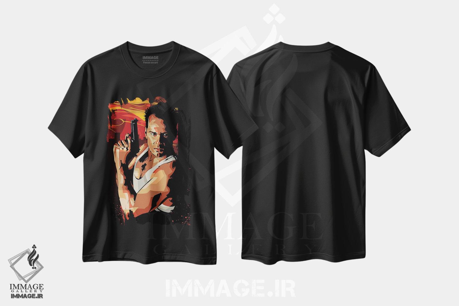 تیشرت طرح دار جان سخت I، هنر دیجیتال اثر نیکیتا آباکوموف | فروشگاه ایماژ