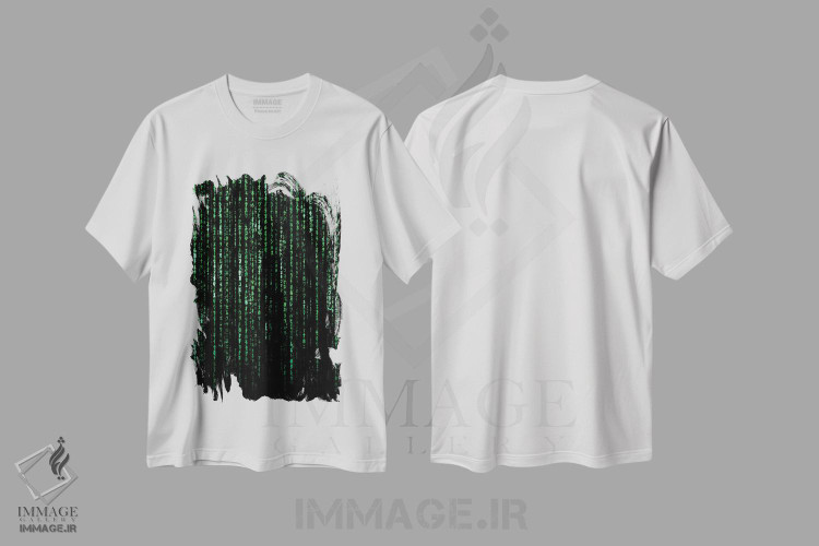 تیشرت طرح دار کد ماتریکس، دکوراسیون جایگزین اثر نیکیتا آباکوموف | immage.ir