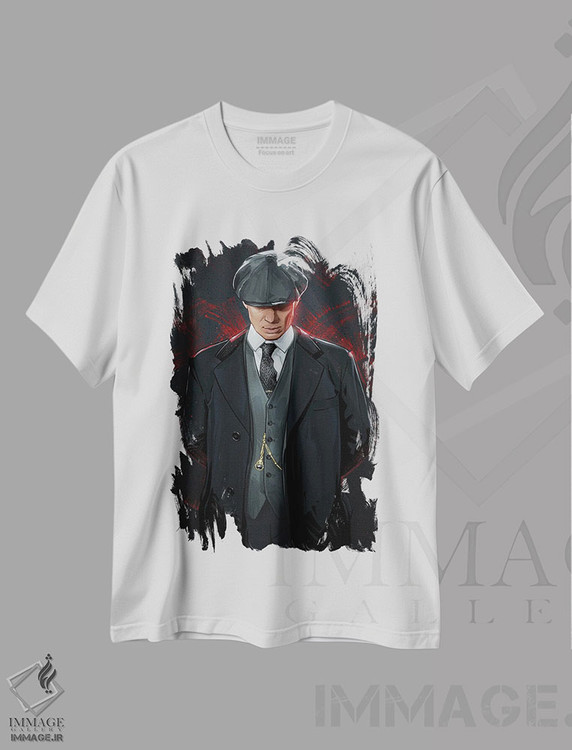 تیشرت طرح دار پیکی بلایندرز، هنر دیجیتال اثر نیکیتا آباکوموف | immage.ir