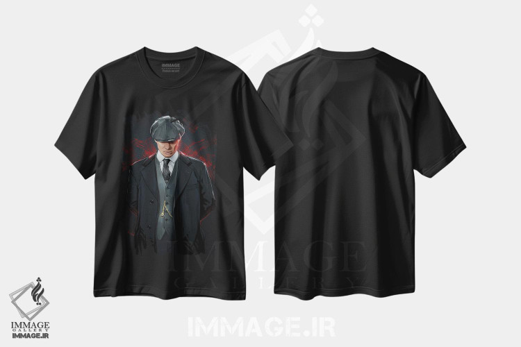 تیشرت طرح دار پیکی بلایندرز، هنر دیجیتال اثر نیکیتا آباکوموف | فروشگاه ایماژ