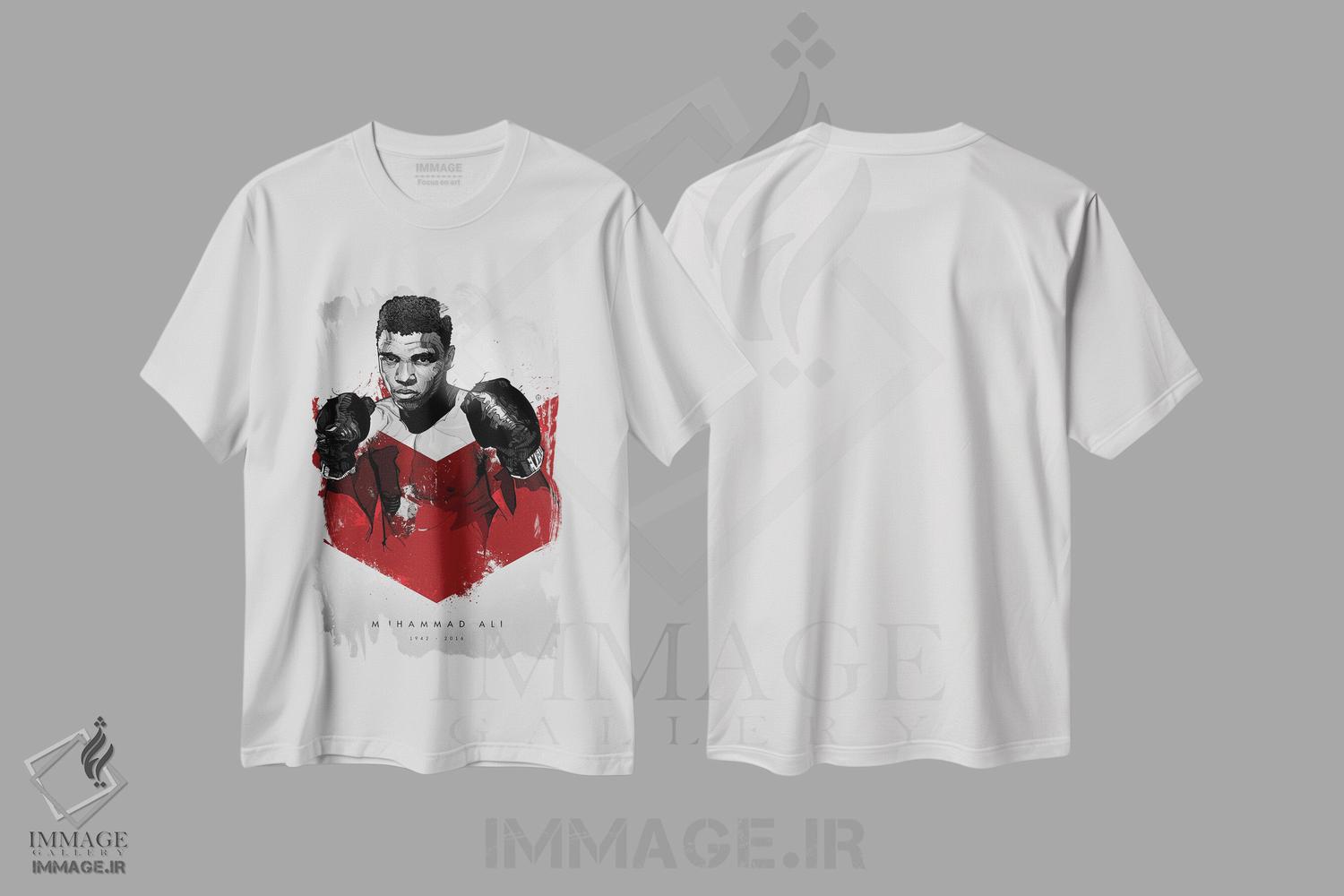 تیشرت طرح دار علی، هنر آمریکایی آفریقایی تبار اثر نیکیتا آباکوموف | immage.ir