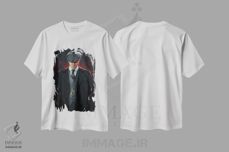 تیشرت طرح دار پیکی بلایندرز، هنر دیجیتال اثر نیکیتا آباکوموف | immage.ir