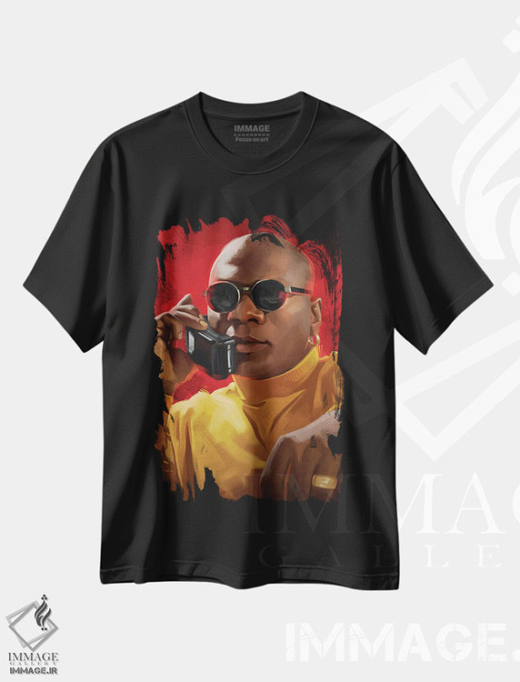 تیشرت طرح دار مارسلوس والاس، هنر آمریکایی آفریقایی تبار اثر نیکیتا آباکوموف | فروشگاه ایماژ