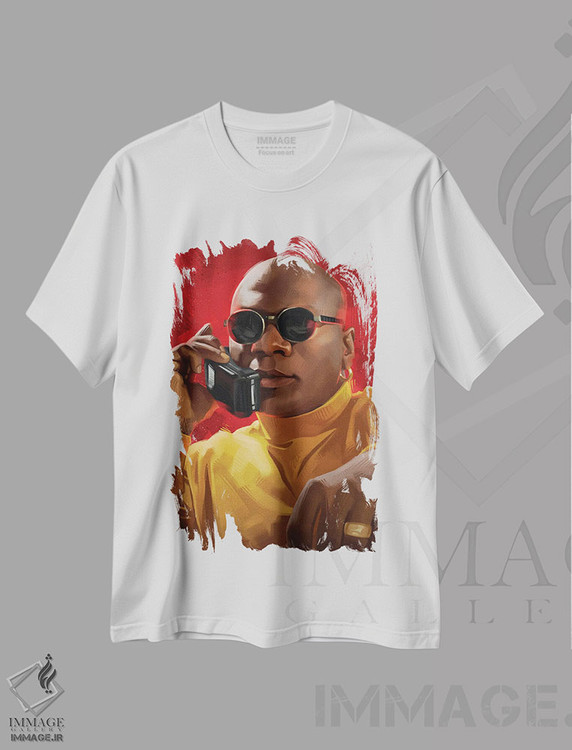 تیشرت طرح دار مارسلوس والاس، هنر آمریکایی آفریقایی تبار اثر نیکیتا آباکوموف | immage.ir