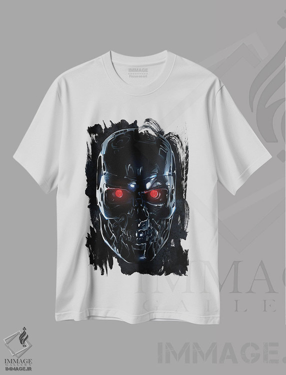 تیشرت طرح دار چهره ترمیناتور، هنر دیجیتال اثر نیکیتا آباکوموف | immage.ir