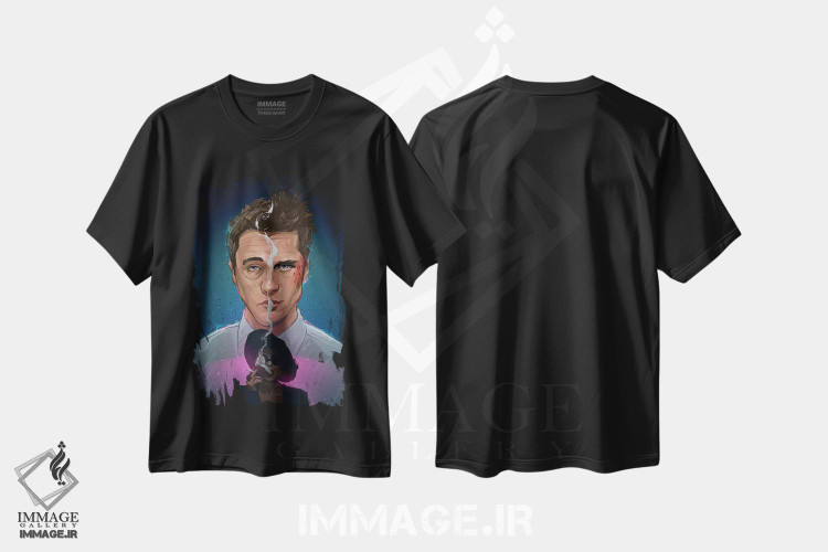 تیشرت طرح دار باشگاه مبارزه ۲، هنر دیجیتال اثر نیکیتا آباکوموف | فروشگاه ایماژ