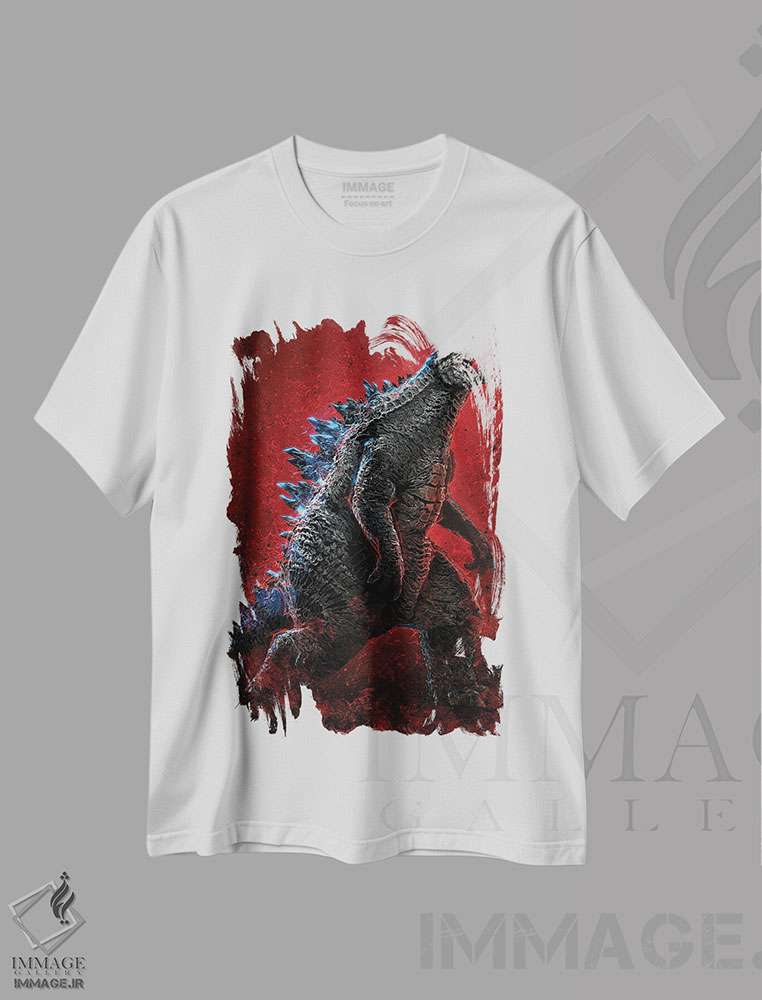 تیشرت طرح دار گودزیلا، هنر دیجیتال اثر نیکیتا آباکوموف | immage.ir