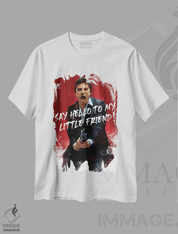 تیشرت طرح دار صورت زخمی، هنر دیجیتال اثر نیکیتا آباکوموف | immage.ir