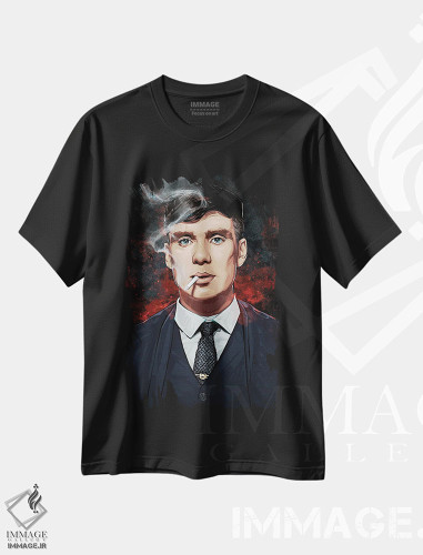 تیشرت طرح دار توماس شلبی، هنر دیجیتال اثر نیکیتا آباکوموف | فروشگاه ایماژ