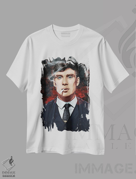 تیشرت طرح دار توماس شلبی، هنر دیجیتال اثر نیکیتا آباکوموف | immage.ir