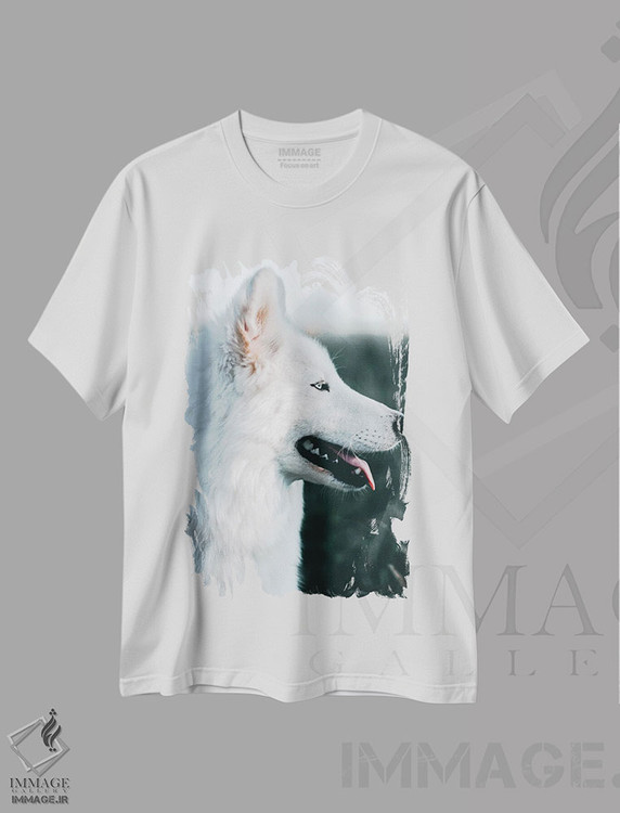 تیشرت طرح دار سگ برفی، مدیوم اثر نیکیتا آباکوموف | immage.ir