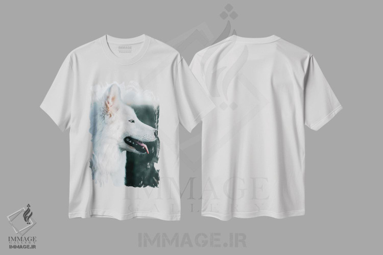 تیشرت طرح دار سگ برفی، مدیوم اثر نیکیتا آباکوموف | immage.ir