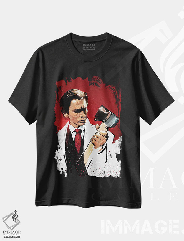 تیشرت طرح دار روانی آمریکایی، هنر دیجیتال اثر نیکیتا آباکوموف | فروشگاه ایماژ