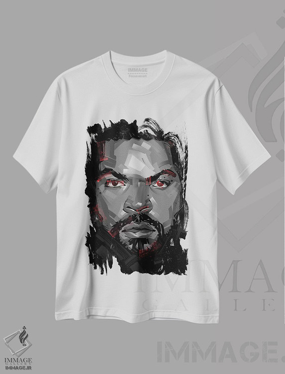 تیشرت طرح دار آیس کیوب ۱، هنر آمریکایی آفریقایی تبار اثر نیکیتا آباکوموف | immage.ir