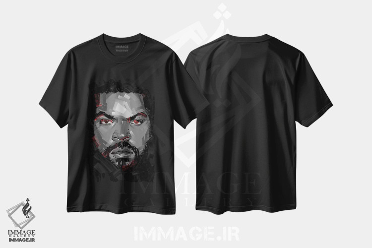 تیشرت طرح دار آیس کیوب ۱، هنر آمریکایی آفریقایی تبار اثر نیکیتا آباکوموف | فروشگاه ایماژ