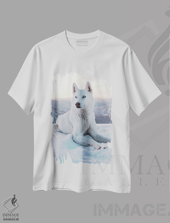 تیشرت طرح دار سگ برفی ۱، مدیوم اثر نیکیتا آباکوموف | immage.ir