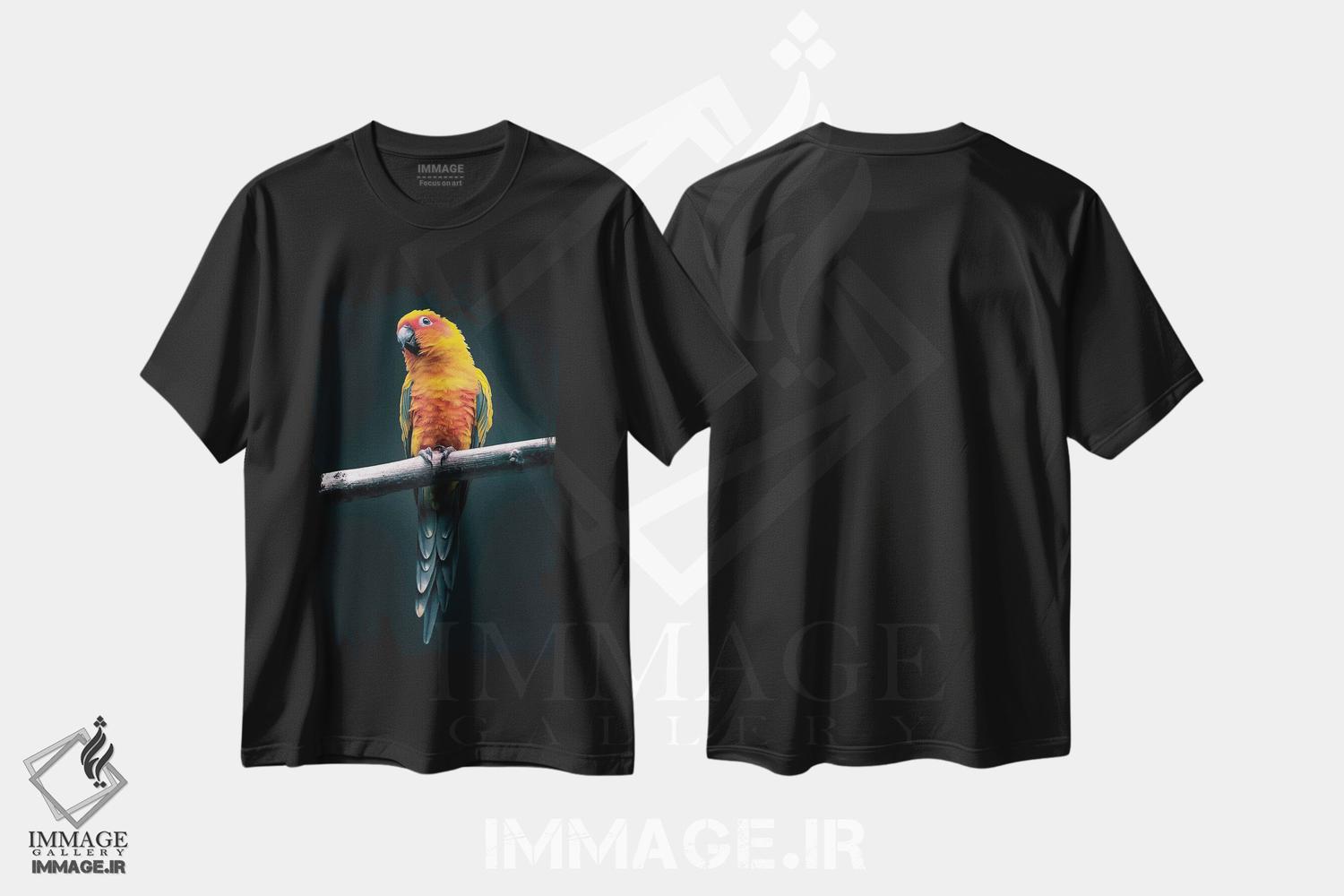 تیشرت طرح دار طوطی، مدیوم اثر نیکیتا آباکوموف | فروشگاه ایماژ