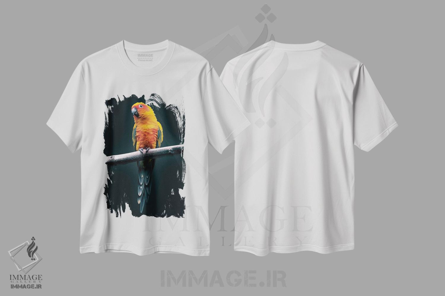 تیشرت طرح دار طوطی، مدیوم اثر نیکیتا آباکوموف | immage.ir