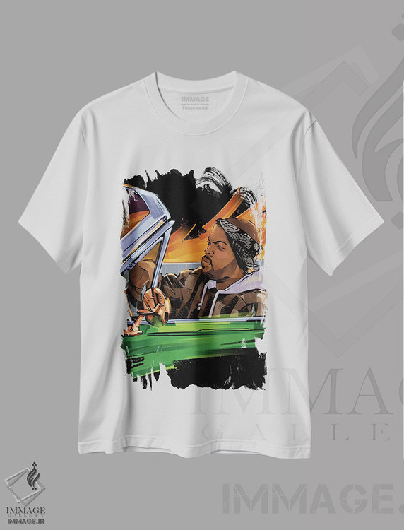 تیشرت طرح دار آیس کیوب ۳، هنر آمریکایی آفریقایی تبار اثر نیکیتا آباکوموف | immage.ir
