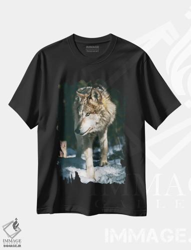 تیشرت طرح دار نگاه گرگ، مدیوم اثر نیکیتا آباکوموف | فروشگاه ایماژ