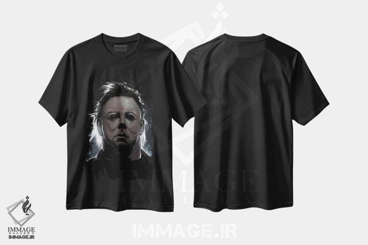 تیشرت طرح دار مایکل مایرز، هنر دیجیتال اثر نیکیتا آباکوموف | فروشگاه ایماژ