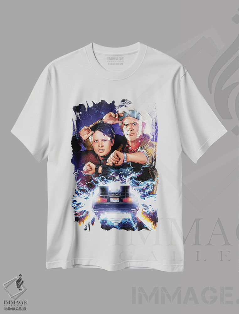 تیشرت طرح دار مارتی و داک، هنر دیجیتال اثر نیکیتا آباکوموف | immage.ir