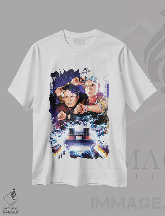 تیشرت طرح دار مارتی و داک، هنر دیجیتال اثر نیکیتا آباکوموف | immage.ir
