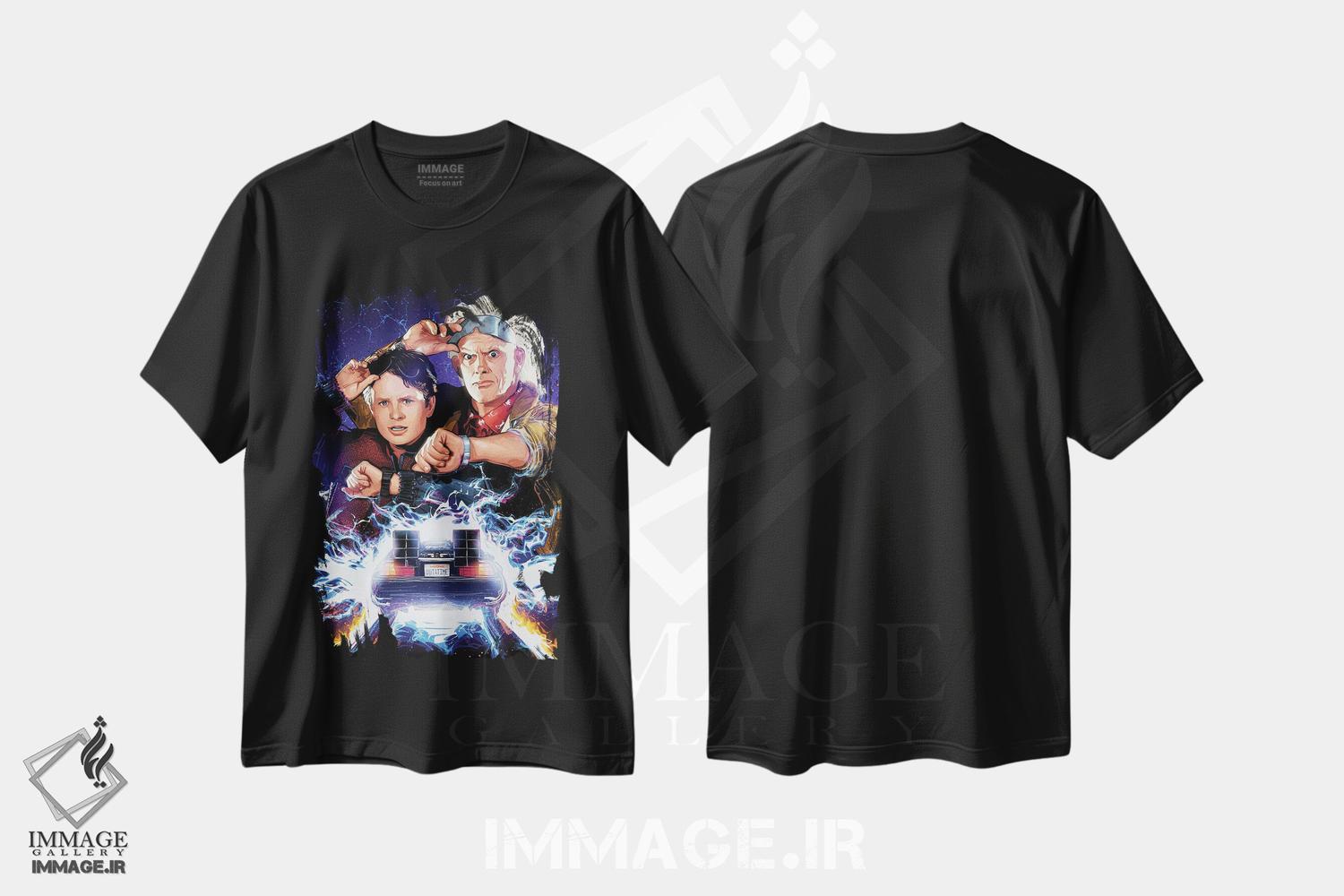 تیشرت طرح دار مارتی و داک، هنر دیجیتال اثر نیکیتا آباکوموف | فروشگاه ایماژ