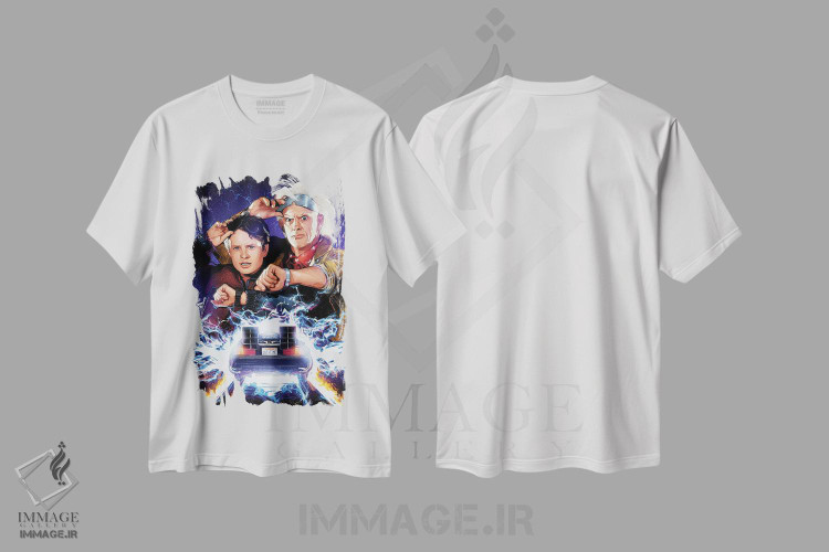 تیشرت طرح دار مارتی و داک، هنر دیجیتال اثر نیکیتا آباکوموف | immage.ir