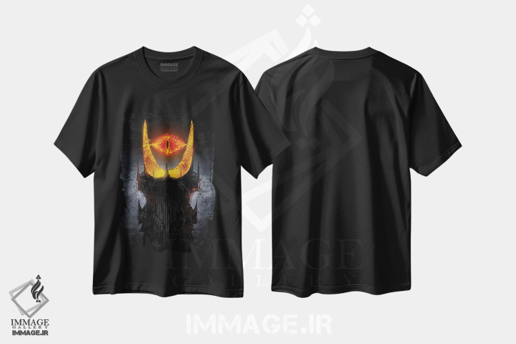 تیشرت طرح دار برج موردور، هنر دیجیتال اثر نیکیتا آباکوموف | فروشگاه ایماژ