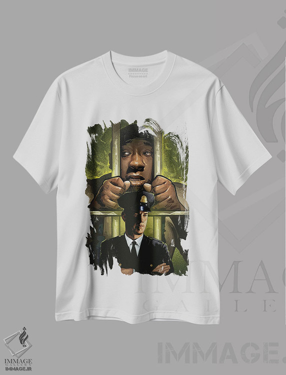 تیشرت طرح دار مسیر سبز، هنر دیجیتال اثر نیکیتا آباکوموف | immage.ir