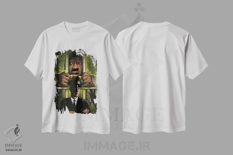 تیشرت طرح دار مسیر سبز، هنر دیجیتال اثر نیکیتا آباکوموف | immage.ir