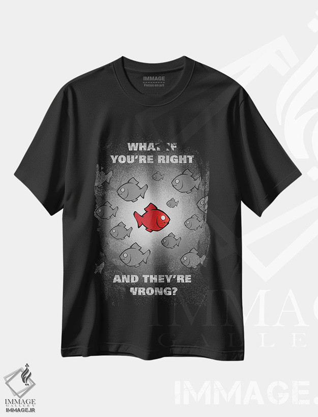 تیشرت طرح دار فارگو سیاه و سفید، هنر دیجیتال اثر نیکیتا آباکوموف | فروشگاه ایماژ