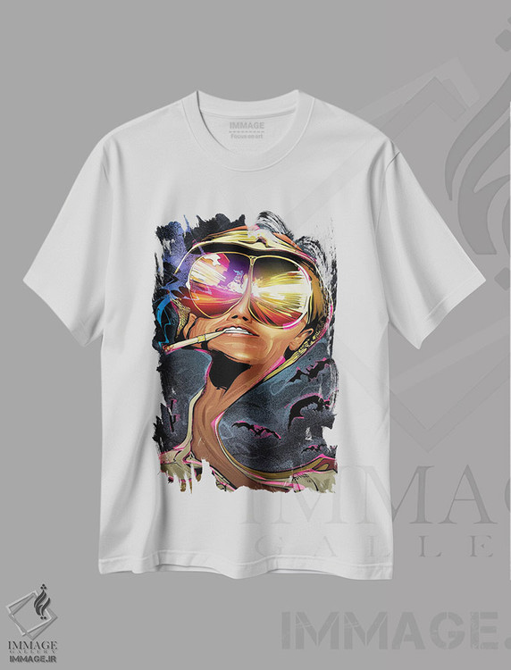 تیشرت طرح دار شب ترس و نفرت، هنر دیجیتال اثر نیکیتا آباکوموف | immage.ir