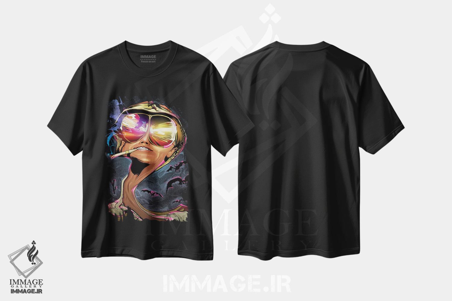 تیشرت طرح دار شب ترس و نفرت، هنر دیجیتال اثر نیکیتا آباکوموف | فروشگاه ایماژ