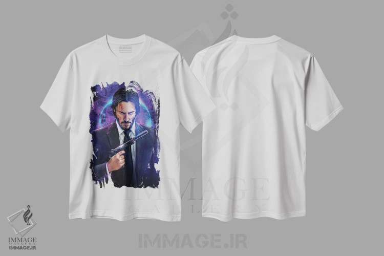 تیشرت طرح دار جان ویک پارابلوم، هنر دیجیتال اثر نیکیتا آباکوموف | immage.ir