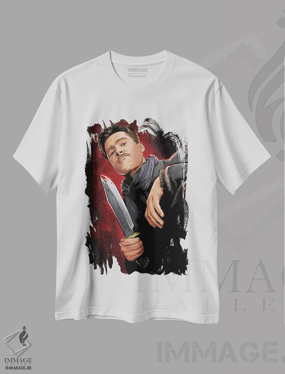 تیشرت طرح دار آلدو باسترد، هنر دیجیتال اثر نیکیتا آباکوموف | immage.ir