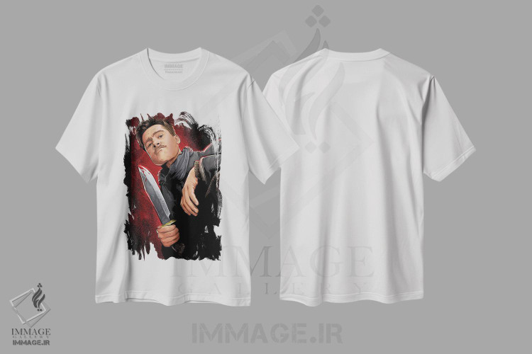 تیشرت طرح دار آلدو باسترد، هنر دیجیتال اثر نیکیتا آباکوموف | immage.ir
