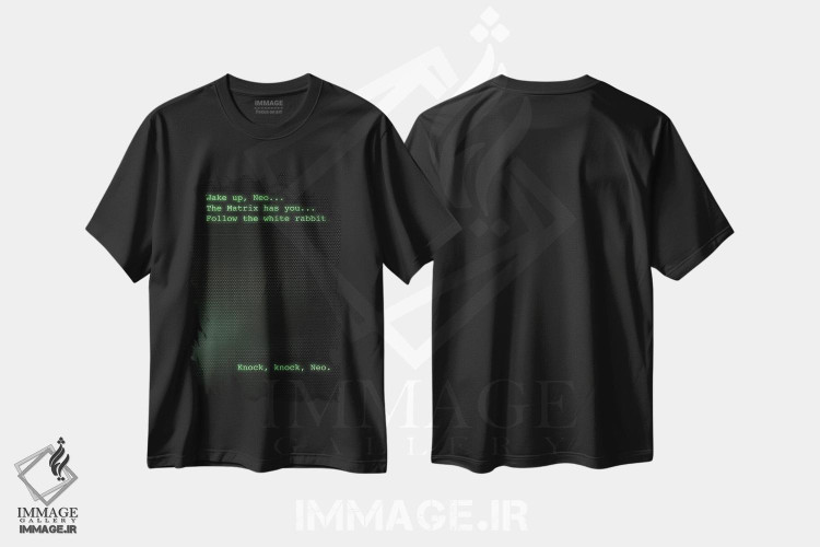 تیشرت طرح دار ماتریکس تو را در بر دارد، هنر دیجیتال اثر نیکیتا آباکوموف | فروشگاه ایماژ