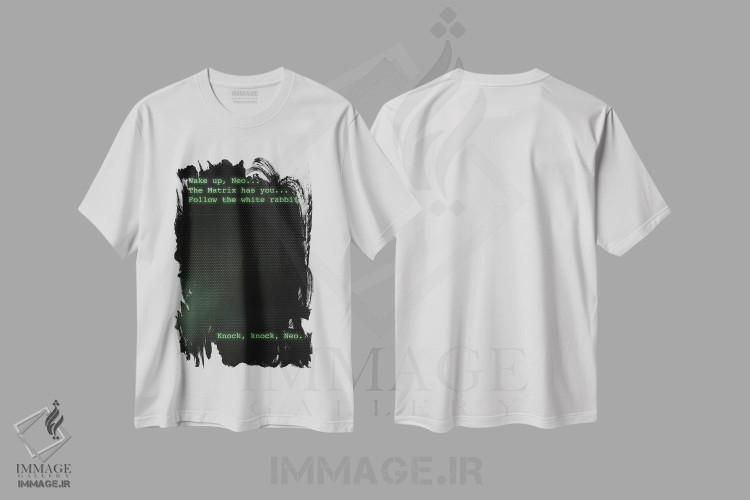 تیشرت طرح دار ماتریکس تو را در بر دارد، هنر دیجیتال اثر نیکیتا آباکوموف | immage.ir