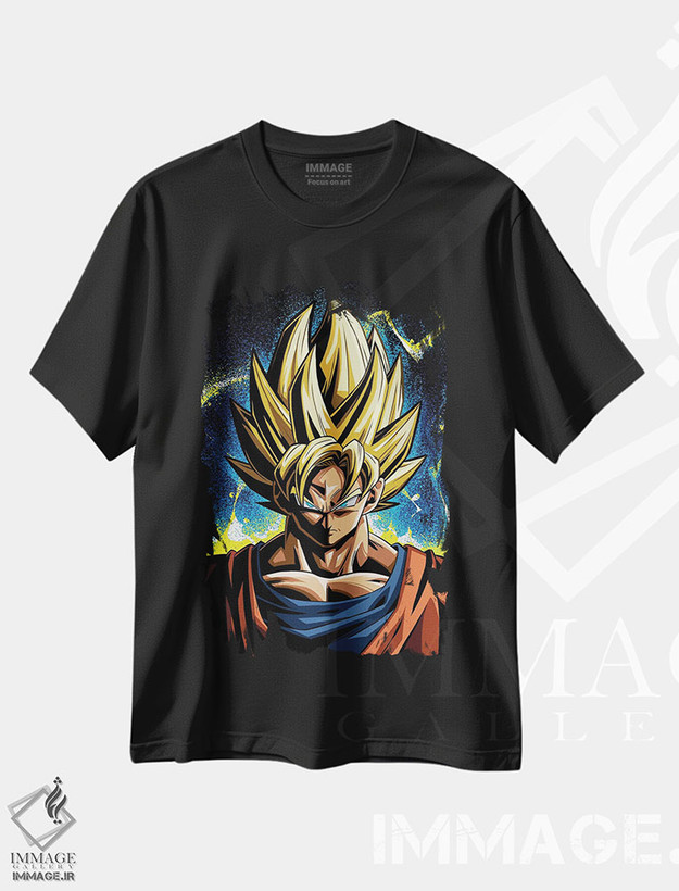 تیشرت طرح دار گوکو، هنر دیجیتال اثر نیکیتا آباکوموف | فروشگاه ایماژ