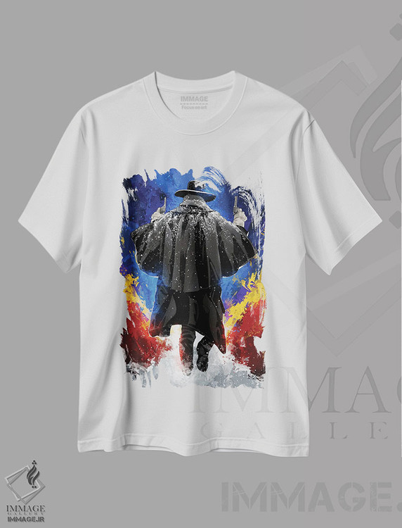 تیشرت طرح دار هشت نفرت انگیز، هنر دیجیتال اثر نیکیتا آباکوموف | immage.ir