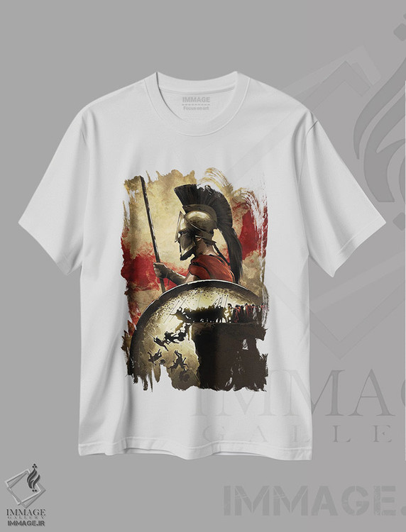 تیشرت طرح دار ۳۰۰ اسپارتا، هنر دیجیتال اثر نیکیتا آباکوموف | immage.ir