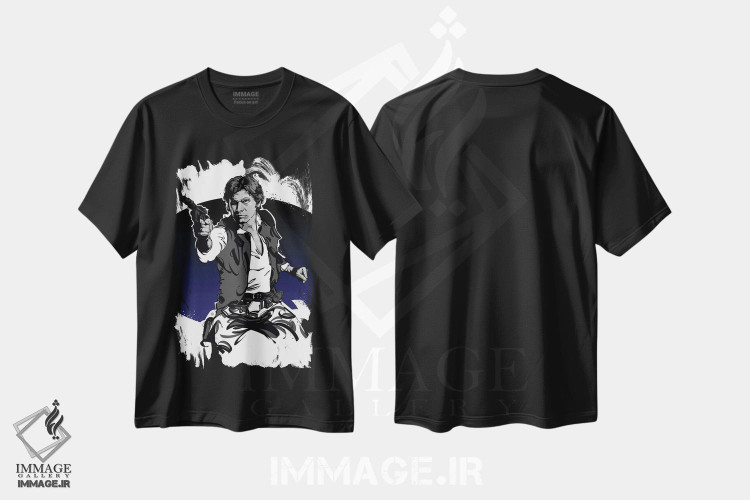 تیشرت طرح دار هان سولو، هنر دیجیتال اثر نیکیتا آباکوموف | فروشگاه ایماژ