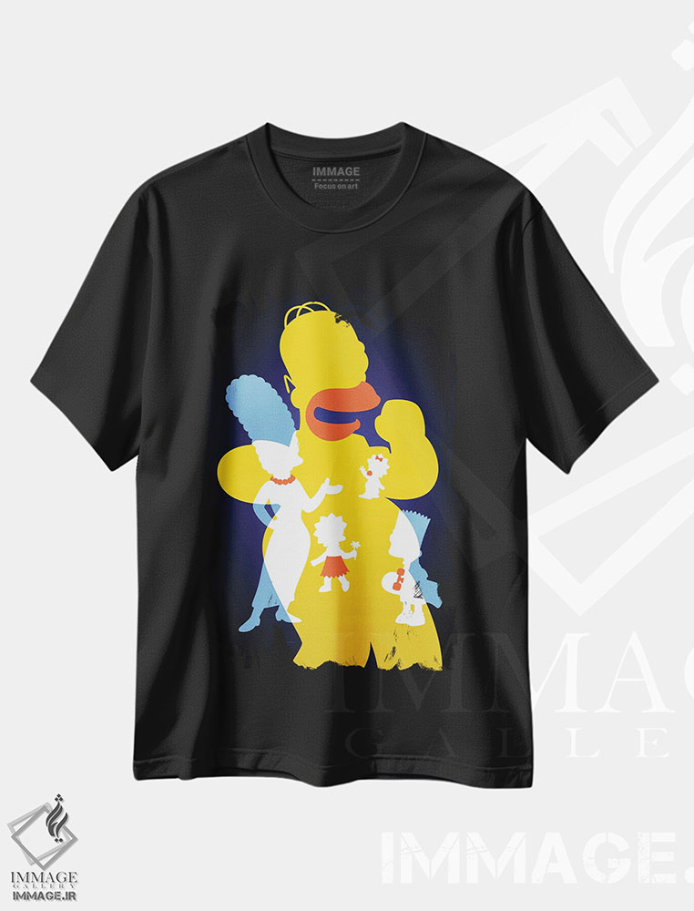 تیشرت طرح دار سیمپسون ها، هنر دیجیتال اثر نیکیتا آباکوموف | فروشگاه ایماژ
