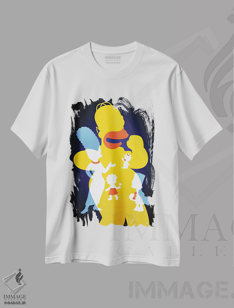 تیشرت طرح دار سیمپسون ها، هنر دیجیتال اثر نیکیتا آباکوموف | immage.ir