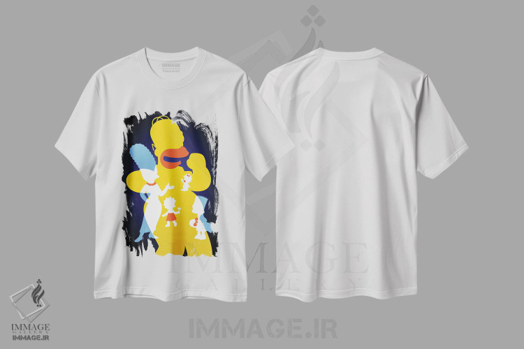 تیشرت طرح دار سیمپسون ها، هنر دیجیتال اثر نیکیتا آباکوموف | immage.ir