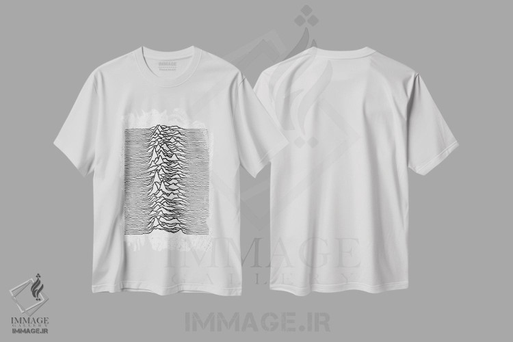 تیشرت طرح دار جوی دیویژن سفید، آبستره اثر نیکیتا آباکوموف | immage.ir